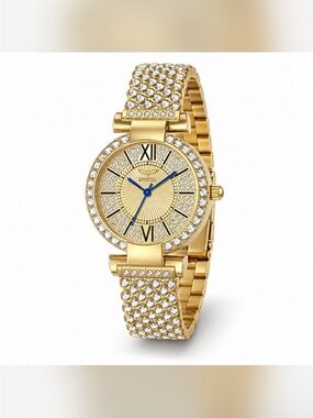 Invicta Gold Crystal-Accent Women's Bracelet Watch